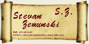 Stevan Zemunski vizit kartica
